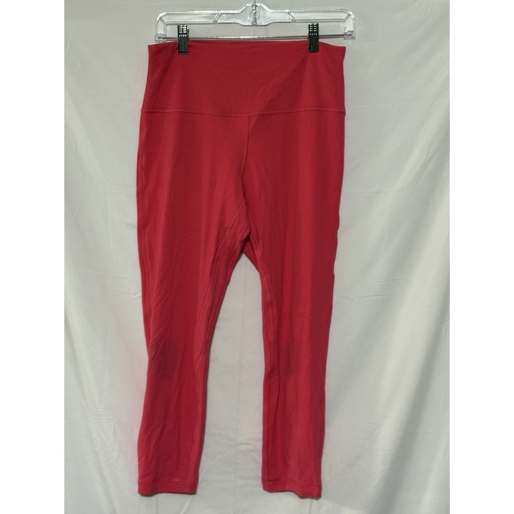 Lululemon Align High Rise Crop Leggings Size 10 Pink Yoga Athleisure